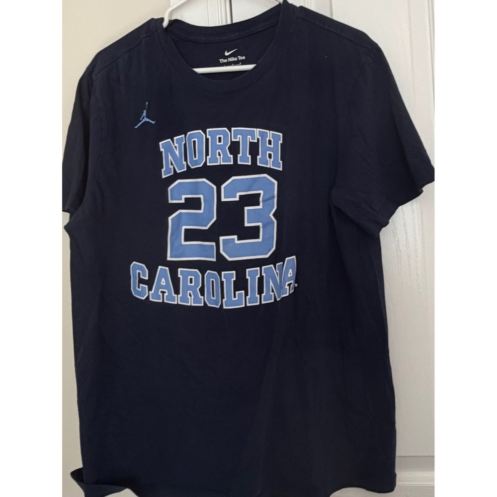 Nike Jordan North Carolina Tar Heels Michael Jordan 23 Navy Tee Shirt Mens L